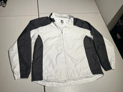 Footjoy Jacket Women’s XL Black White Rain Wind Shirt Golf Coat Polyester - Image 1 of 4
