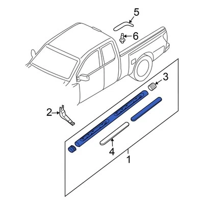 For Nissan Frontier 2018-2021 Nissan 961019BP1A Left Running Board Foto 1 de 2