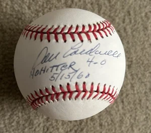 Don Cardwell Signed Baseball Autographed Cubs No Hitter PSA COA - Picture 1 of 4