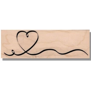 Montierter Gummistempel, LOOPING HEART, hübsch, Band, Liebe, Valentin, Herzen, Linie, lg - Bild 1 von 3