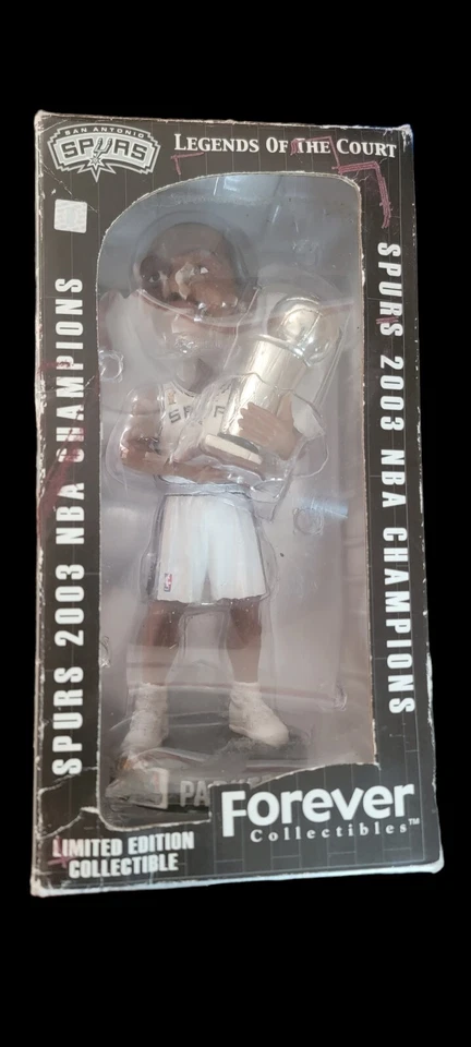 RARE Spurs Tony Parker 2003 Legends of Court  Forever Bobblehead NBA Champions  - Image 1 of 1
