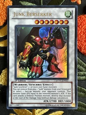 Yu-Gi-Oh! TCG Junk Berserker Extreme Victory EXVC-EN037 1st Edition Ultra Rare - Image 1 of 2