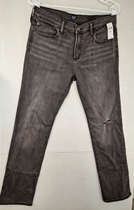Gap Boy's Size 14 Husky Skinny Stretch Destroyed Washed Black Jeans NWT $49.99 - Picture 1 of 3