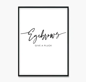 Eyebrows Posters, Eyebrows Give a Pluck Print, Brows Art Print Poster or Canvas - Bild 1 von 7