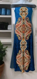Maxi abito da donna Venusing Resort senza maniche paisley taglia M - Foto 1 di 5