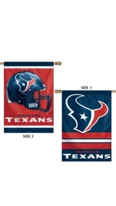 HOUSTON TEXANS-NFL 2 SIDED HOUSE FLAG 28"X40" VERTICAL BANNER HIGH QUALITY - Picture 1 of 4