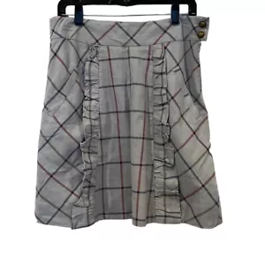 Anthropologie plaid ruffle skirt Sz.10 NWT - Picture 1 of 3