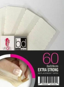 Angel Extensions Replacement Tapes Extra Strong 4x09cm...Qty 60 Pieces - Picture 1 of 1
