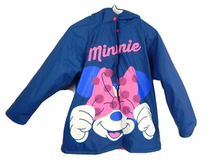 Western Chief Disney Girls 5 Rain Jacket Hooded Fleece Lined Minnie Mouse EUC - Picture 1 of 5