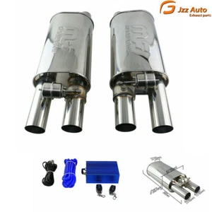 Pair 2.5" In/out Adjust Sound Value Muffler W/ Exhaust Valve 8.5*6 '' Universal - Bild 1 von 14
