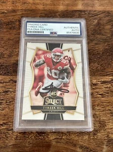 Tyreek Hill IP Firmato Panini Select Rookie Card PSA DNA Slab Chiefs Autografato - Foto 1 di 2