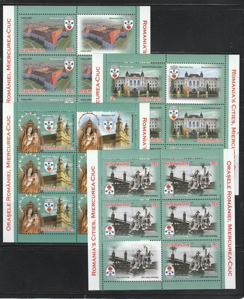 SELLOS RUMANIA 2022 MIERCUREA CUIC CIUDAD MNH POST SET HOJAS ARQUITECTURA Foto 1 de 1