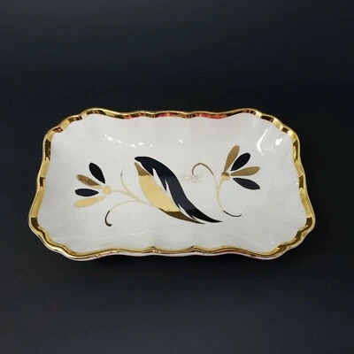 Sandland Ware Replacement Tray Cream Sugar Set Gold Black Trinket Ring Dish VTG - Image 1 of 4