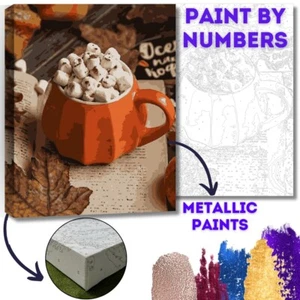 Set para pintar por números "Calor otoño" en camilla 3D con dolor metálico - Imagen 1 de 5