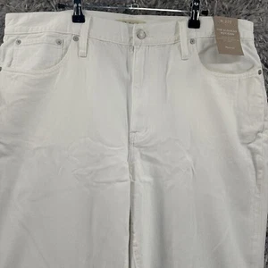 Madewell The Slouchy Boyjean Womens 33 Tall White NWT Low Slung Rise Relaxed - Picture 1 of 16