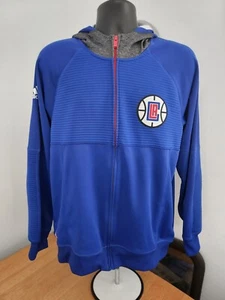 adidas Los Angeles Clippers NBA Full Zip Track Jacket Mens Medium Blue  - Picture 1 of 13