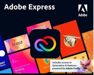 Adobe Express 1 Year - Android Mac OS Windows - Physical Copy - Picture 1 of 1