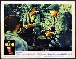 NAKED AND THE DEAD 1958 Aldo Ray Raoul Walsh - Norman Mailer LOBBY CARD #4