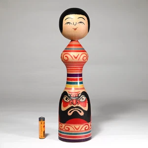 RAR: Meister SENZO MOURI Kokeshi TSUGARU Schule, Japan 1970er - groß 12" (K478) - Bild 1 von 24