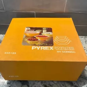 Vintage Pyrex Gänseblümchen Orange Gelb Neu in Box Rührschüssel Set - Bild 1 von 12