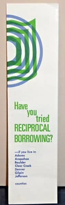 Vintage Colorado Library Brochure Reciprocal Borrowing - Picture 1 of 2