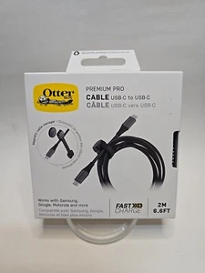 Authentic Otterbox Premium Pro Cable USB C to USB C - 2 Meter / 6.6 FT (Black) - Picture 1 of 18
