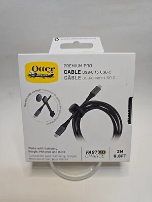 Authentic Otterbox Premium Pro Cable  USB C to USB C - 2 Meter / 6.6 FT (Black) - Image 1 of 4