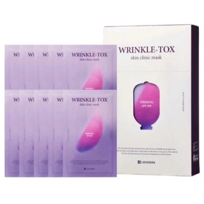 Leaders Wrinkle Tox Mask Pack 10ct/Firming/Soothing/Peptide/Korea/Light - Image 1 of 4
