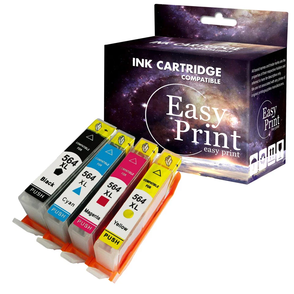 4PK 564XL Ink replace for HP Photosmart premium C309a C309n C310b C410a C410b - Image 1 of 1