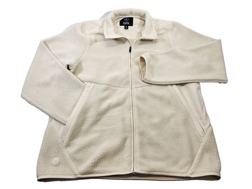 OFF WHITE GC CUTS Giacca Sherpa Uomo XXL Polartec Full Zip Tasca Felpa Off White