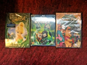 3 Disney Movies : Winnie the Pooh - Very Merry Pooh Year + Tinkerbell & G-Force - Picture 1 of 2