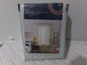 Origin 21 84/50in Seagreen Light Filtering Top Tab Single Curtain Panel - Picture 1 of 3