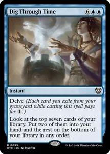 Dig Through Time Thunder Junction Commander OTC - Rare - MTG Magic Pack fresh - Picture 1 of 3