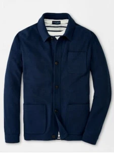 NWT Peter Millar Collection Excursionist Flex Strasse Shirt Jacket Navy L $898 - Picture 1 of 12