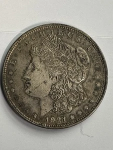 1921 SILVER MORGAN DOLLAR COIN Never Cleaned - Picture 1 of 6