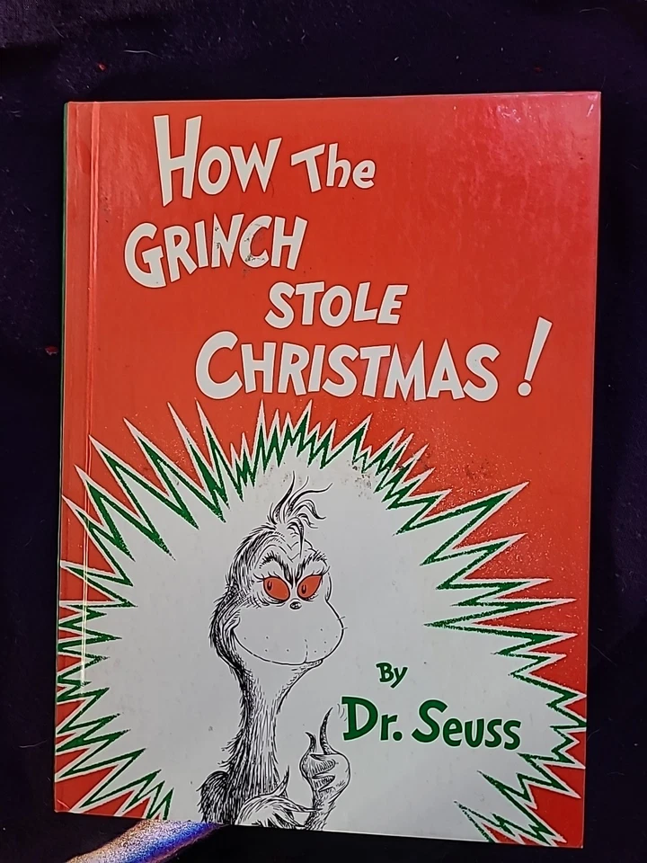Dr. Seuss How the Grinch Stole Christmas! Large Hardcover Book 1985 Foto 1 de 1