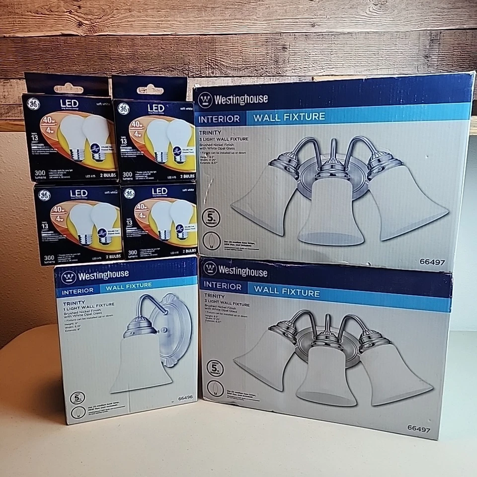 Westinghouse Lighting 6649700 Three-light Interior Wall Fixture Brushed Nickel