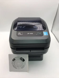 Zebra ZP 450 Thermo Etikettendrucker mit Netzkabel, USB und Treiber CD - Bild 1 von 10