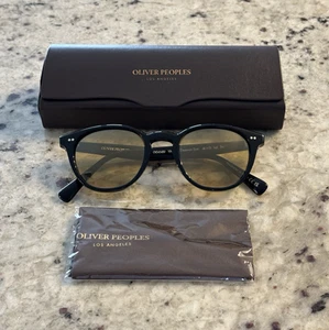 Oliver Peoples OV5454SU 10050F Desmon Sun Black/Mustard Mirrored Sunglasses NEW - Picture 1 of 12