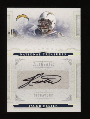 2008 Jacob Hester Playoff National Treasures Auto Rookie Rc #77/99 *NICE* - Image 1 of 2