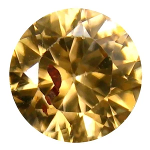 1.78 ct Good-looking 7 mm Round Shape Un-Heated Brownish Yellow Zircon Gemstone - Picture 1 of 1