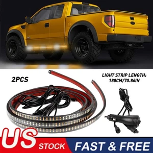2PCS 70 inch Truck Emergency Strobe Lights Strip LED Running Board Lights Bar - Picture 1 of 11