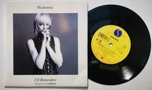 MADONNA 7" I'll Remember CARD SLEEVE Yellow Paper Label 1994 MINT- / UNPLAYED - Picture 1 of 9