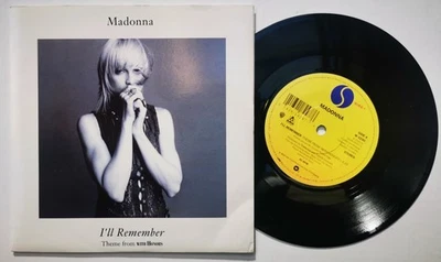 MADONNA 7" I'll Remember CARD SLEEVE Yellow Paper Label 1994 MINT- / UNPLAYED - Image 1 of 4