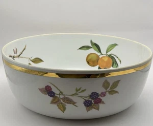 Royal Worcester Evesham Gold 10" große Porzellan Salat Servier Schüssel Made England - Bild 1 von 6