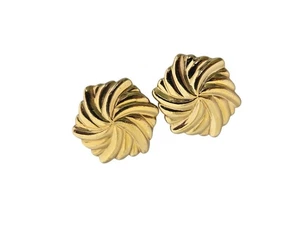 Avon Vintage Button Covers - Goldtone Pinwheel- Set of 2 - Picture 1 of 5