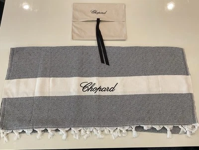 Authentic Chopard Watch Gift Blanket Throw And storage pouch NEW 68” X 38” - image 1 of 4