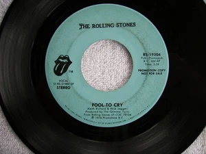 ~~THE ROLLING STONES~~FOOL TO CRY~~SAME BOTH~~PROMO COPY~~ - Picture 1 of 2