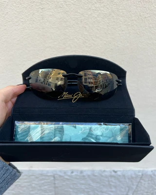 MAUI JIM HO'OKIPA SUNGLASSES MJ0407S-002 BLACK FRAME AND BROWN LENSES NEW - Imagen 1 de 3