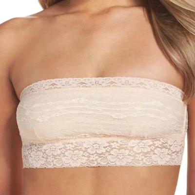 Bandeau de renda recortada rosa suave Free People novo com etiquetas tamanho pequeno  - Imagem 1 de 4